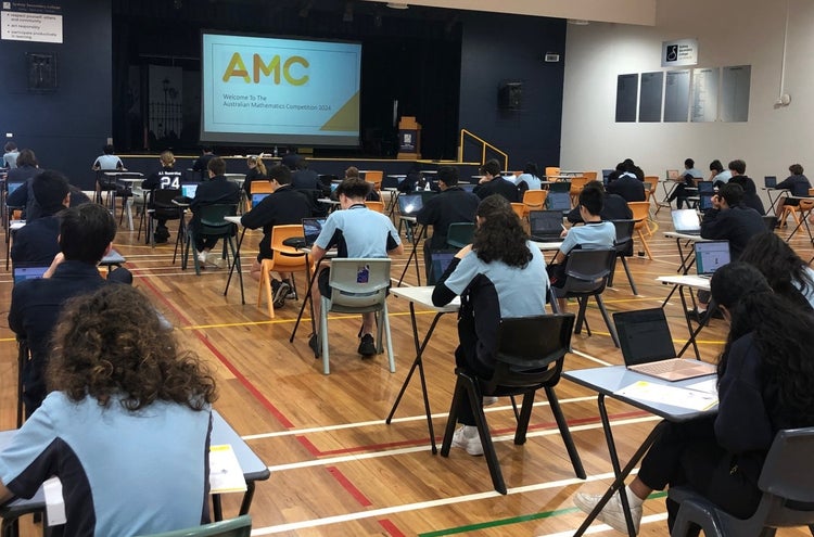 Students sitting the Australian Mathematics Competition